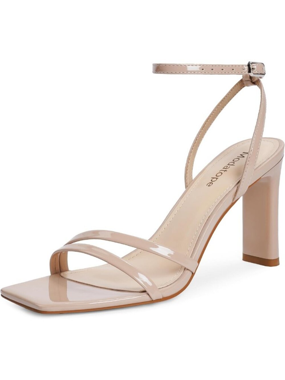 Chic Women's Chunky High Heel Sandals - Open Toe, Strappy Ankle Design
